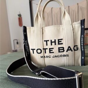 Marc Jacobs Black and Cream Tote Bag